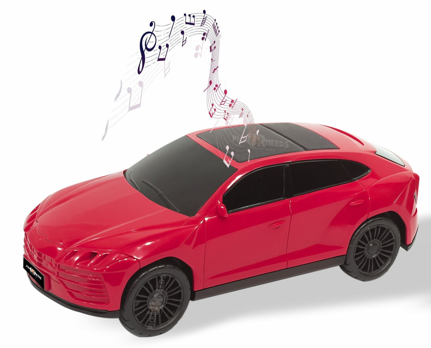 Pick Ur Needs Rechargeable Car-Shaped Speaker – RGB LED Light, USB/FM/SD Card, Type-C, 1200mAh